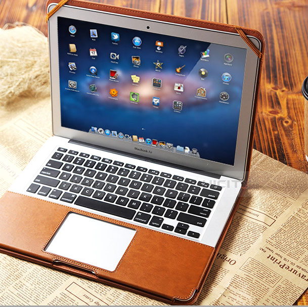 Funda de Cuero Cartera con Soporte Carcasa para Apple MacBook Air 13 pulgadas (2020)