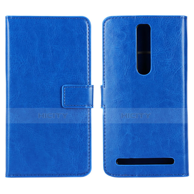 Funda de Cuero Cartera con Soporte Carcasa para Asus Zenfone 2 ZE551ML ZE550ML Azul