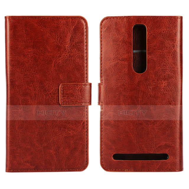 Funda de Cuero Cartera con Soporte Carcasa para Asus Zenfone 2 ZE551ML ZE550ML Marron