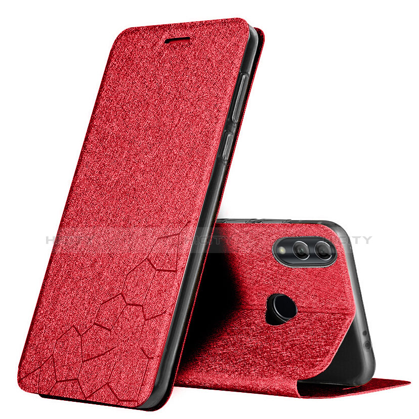 Funda de Cuero Cartera con Soporte Carcasa para Huawei Honor 10 Lite Rojo
