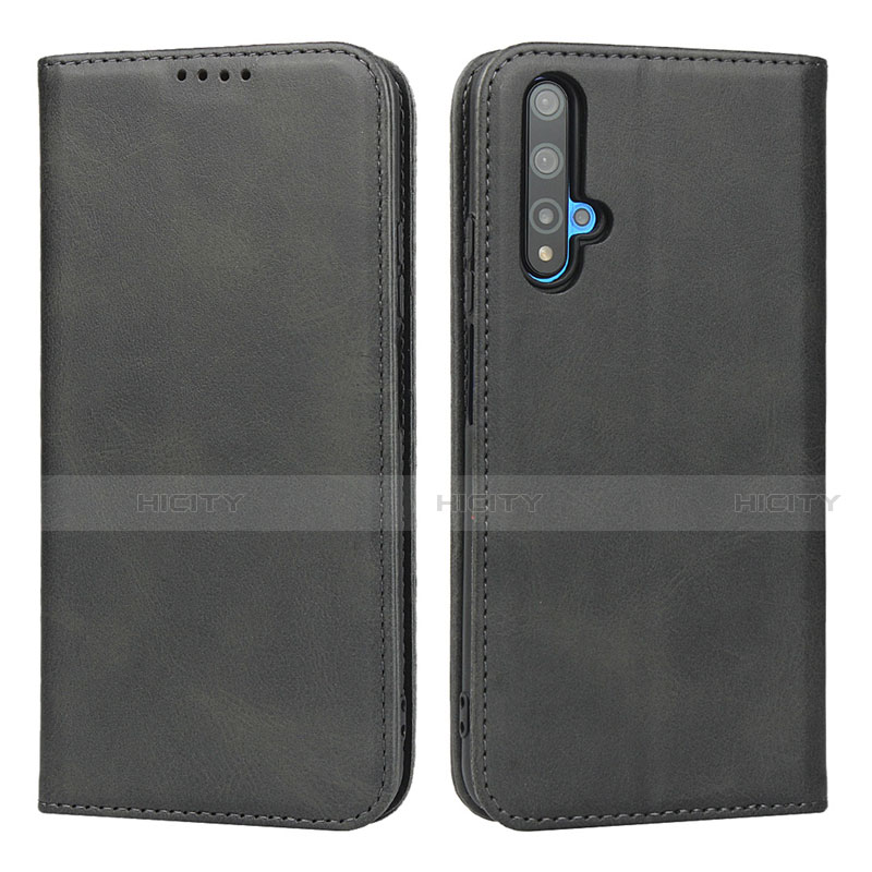 Funda de Cuero Cartera con Soporte Carcasa para Huawei Honor 20 Negro