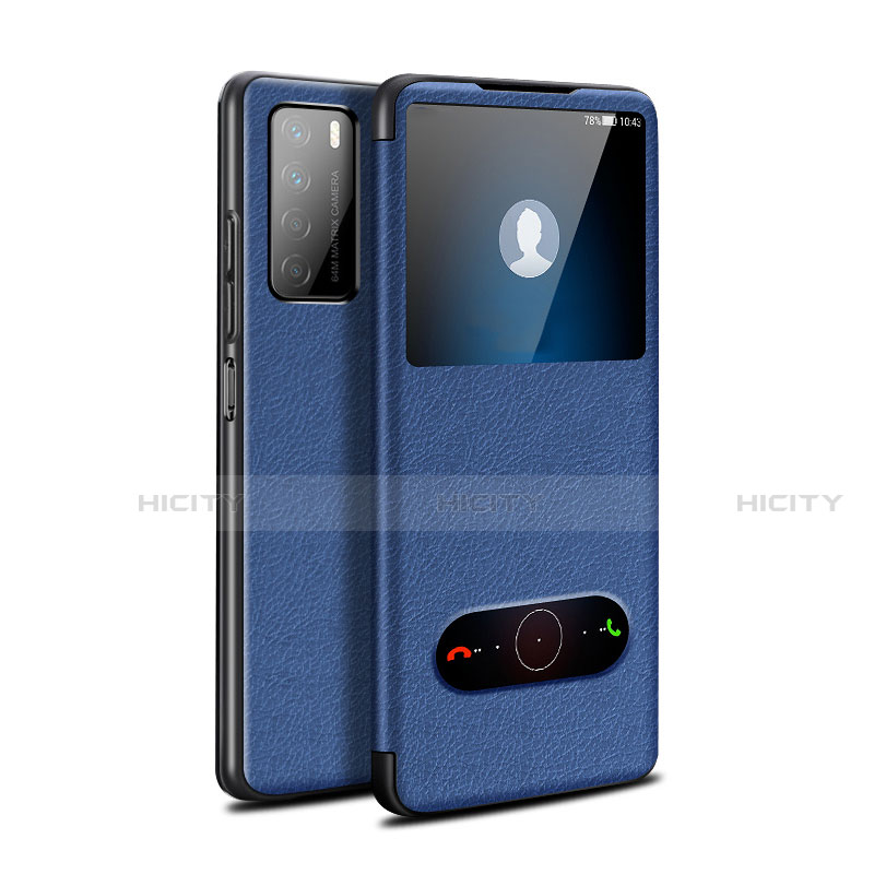 Funda de Cuero Cartera con Soporte Carcasa para Huawei Honor Play4 5G Azul