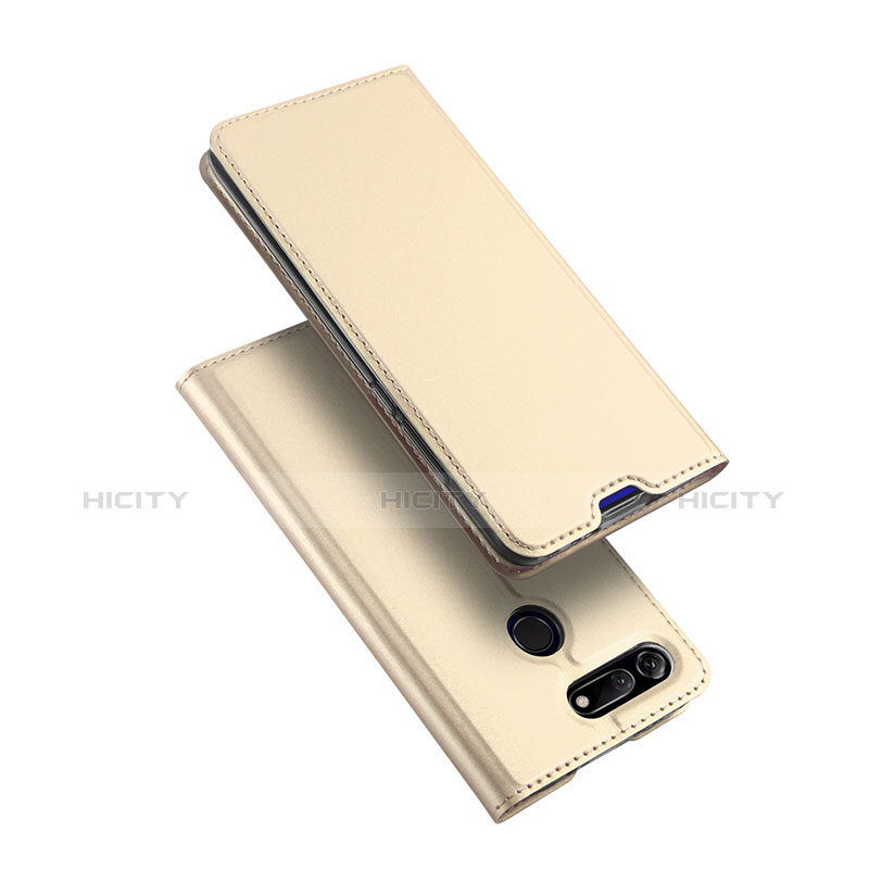 Funda de Cuero Cartera con Soporte Carcasa para Huawei Honor V20 Oro