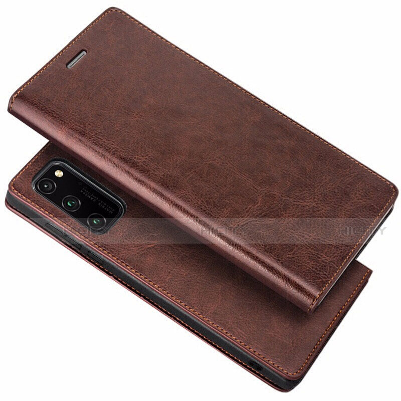 Funda de Cuero Cartera con Soporte Carcasa para Huawei Honor V30 Pro 5G Marron