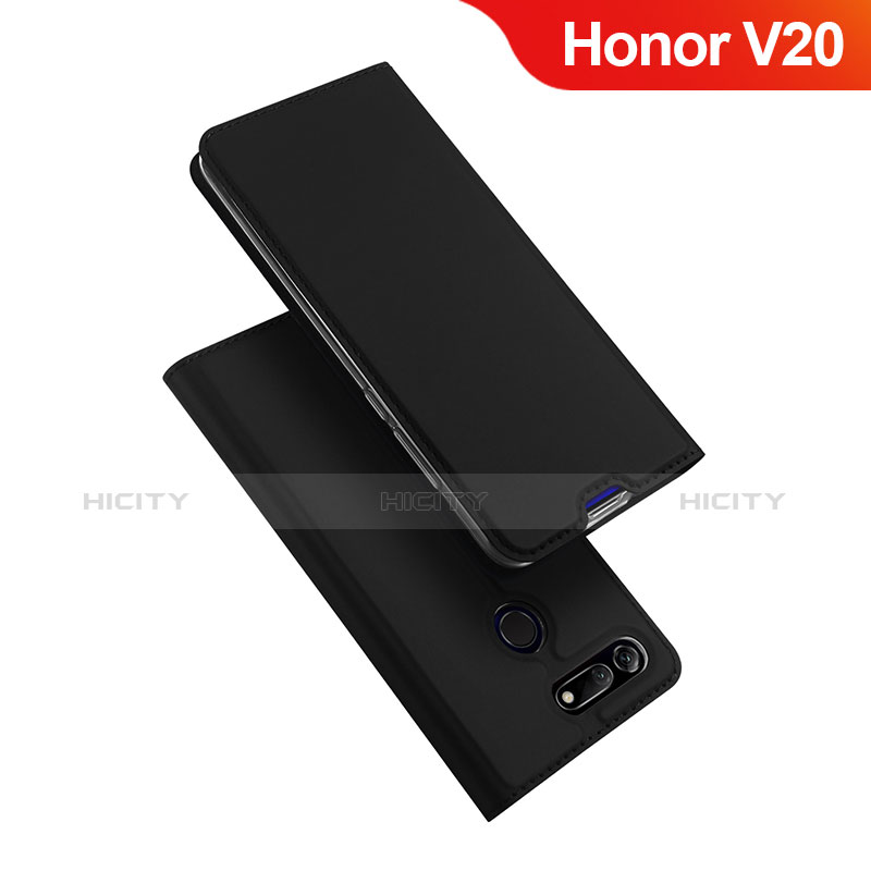 Funda de Cuero Cartera con Soporte Carcasa para Huawei Honor View 20 Negro