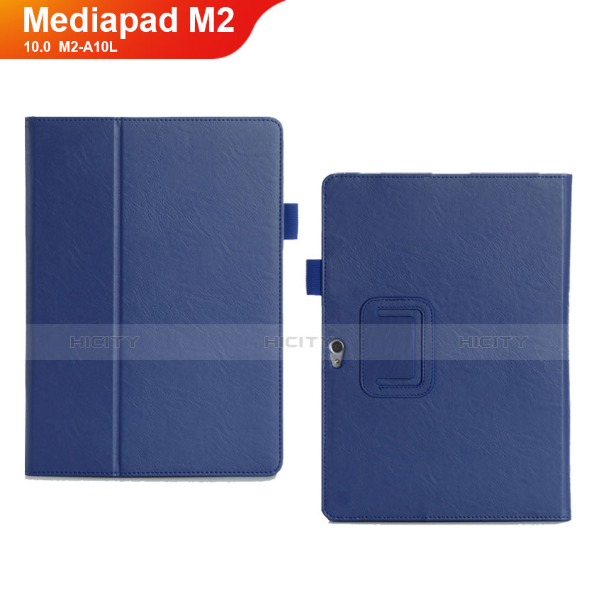 Funda de Cuero Cartera con Soporte Carcasa para Huawei MediaPad M2 10.0 M2-A10L Azul