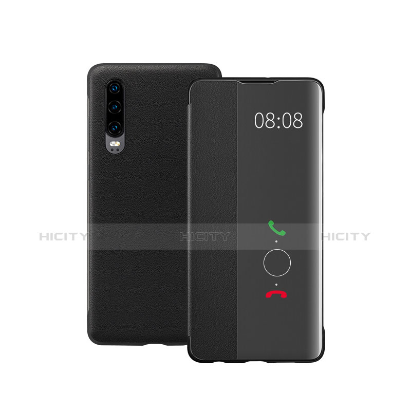 Funda de Cuero Cartera con Soporte Carcasa para Huawei P30 Negro