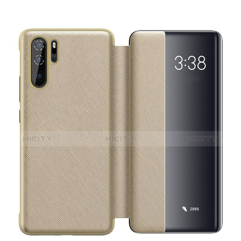 Funda de Cuero Cartera con Soporte Carcasa para Huawei P30 Pro Oro