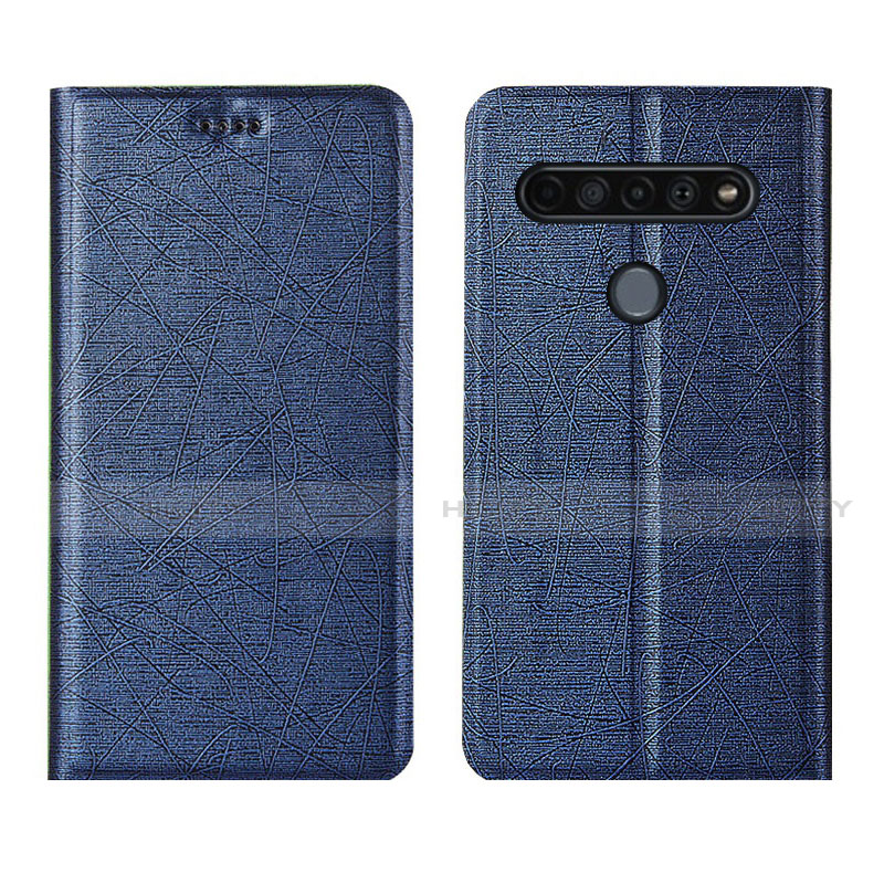 Funda de Cuero Cartera con Soporte Carcasa para LG K51S Azul