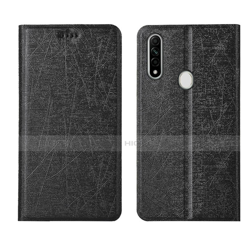 Funda de Cuero Cartera con Soporte Carcasa para Oppo A8 Negro