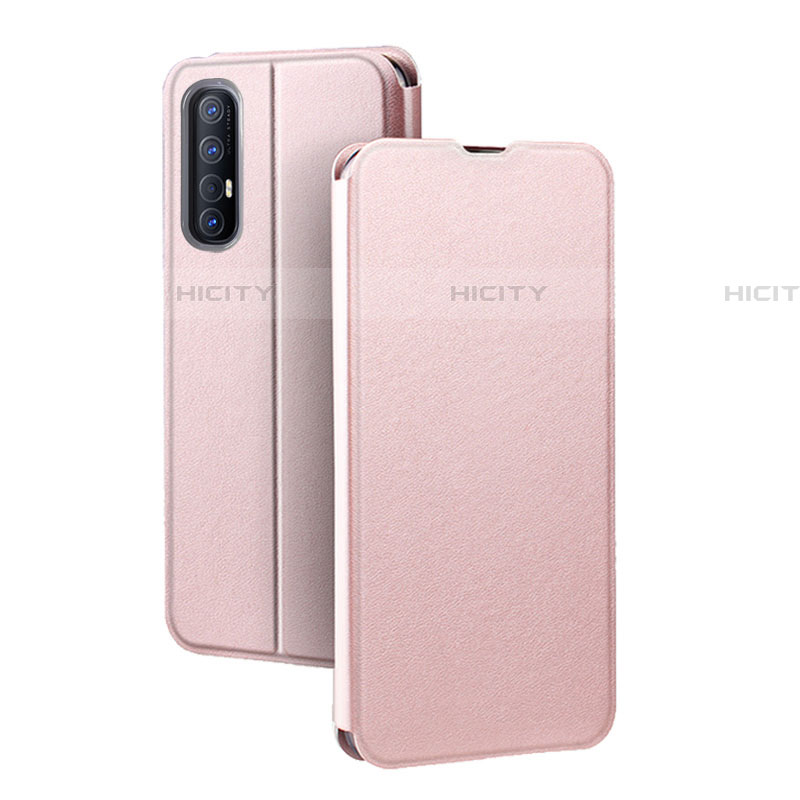 Funda de Cuero Cartera con Soporte Carcasa para Oppo Find X2 Neo Oro Rosa