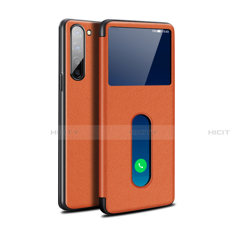 Funda de Cuero Cartera con Soporte Carcasa para Oppo Reno3