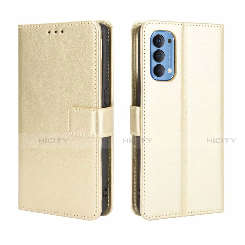 Funda de Cuero Cartera con Soporte Carcasa para Oppo Reno4 4G