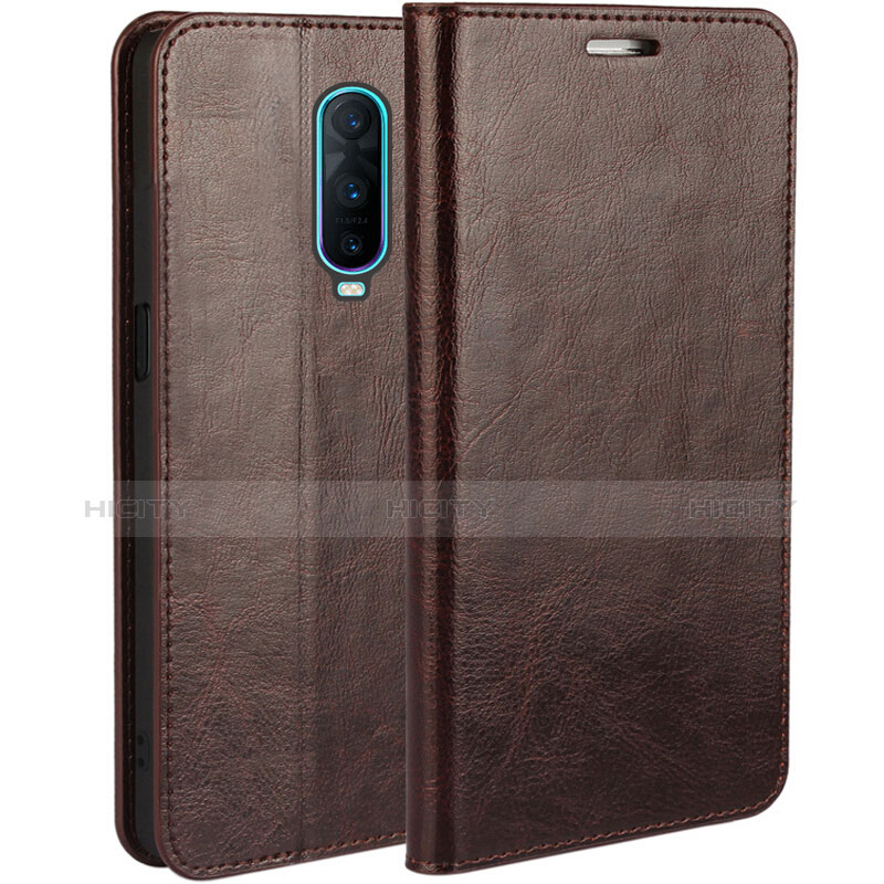 Funda de Cuero Cartera con Soporte Carcasa para Oppo RX17 Pro Marron