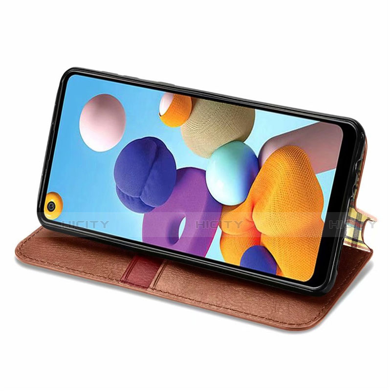 Funda de Cuero Cartera con Soporte Carcasa para Samsung Galaxy A21