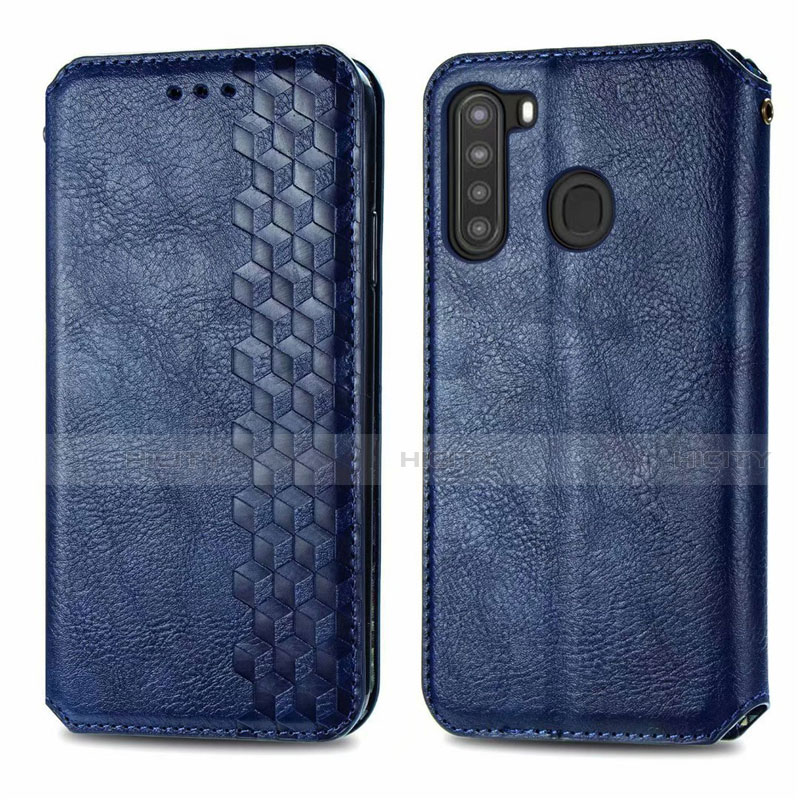 Funda de Cuero Cartera con Soporte Carcasa para Samsung Galaxy A21