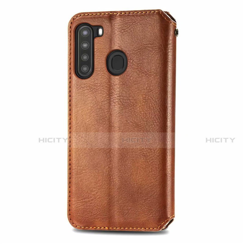 Funda de Cuero Cartera con Soporte Carcasa para Samsung Galaxy A21