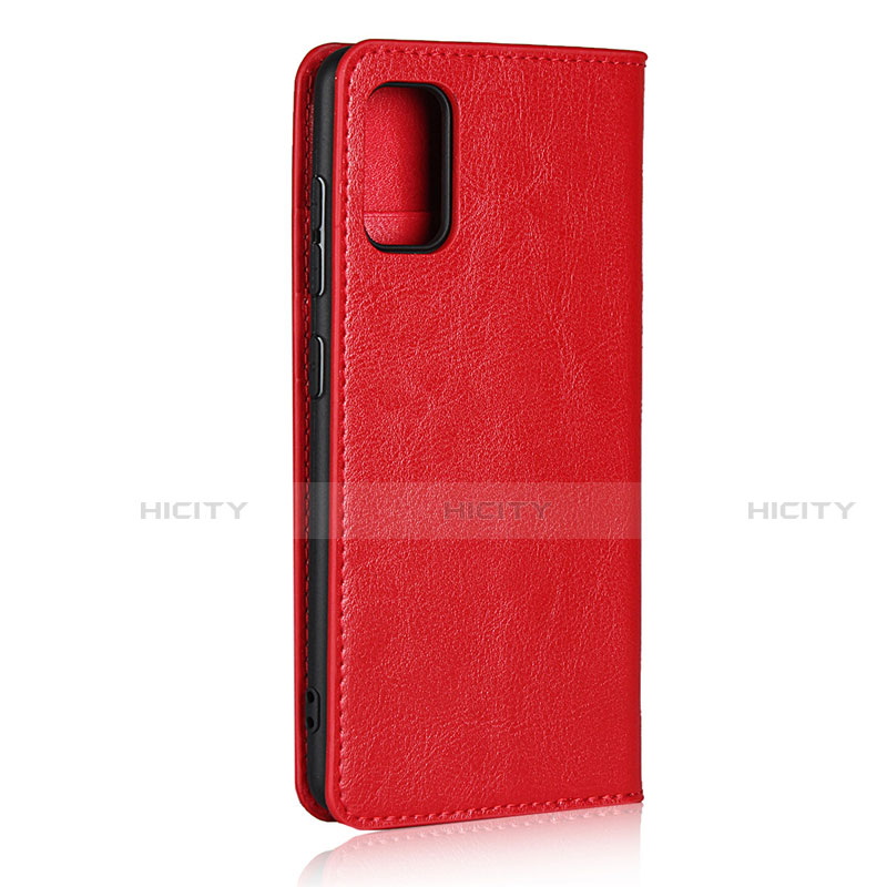 Funda de Cuero Cartera con Soporte Carcasa para Samsung Galaxy A41 Rojo