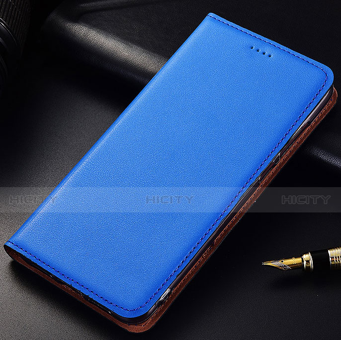 Funda de Cuero Cartera con Soporte Carcasa para Samsung Galaxy A6s Azul