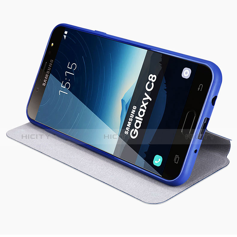 Funda de Cuero Cartera con Soporte Carcasa para Samsung Galaxy C7 (2017)