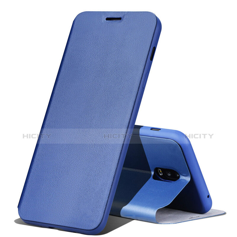 Funda de Cuero Cartera con Soporte Carcasa para Samsung Galaxy C8 C710F Azul