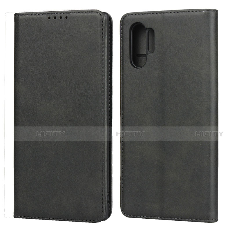 Funda de Cuero Cartera con Soporte Carcasa para Samsung Galaxy Note 10 Plus 5G Negro