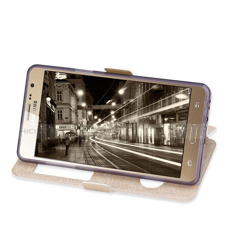 Funda de Cuero Cartera con Soporte Carcasa para Samsung Galaxy On7 G600FY