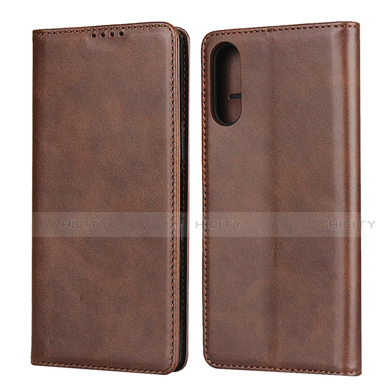 Funda de Cuero Cartera con Soporte Carcasa para Sony Xperia L4 Marron