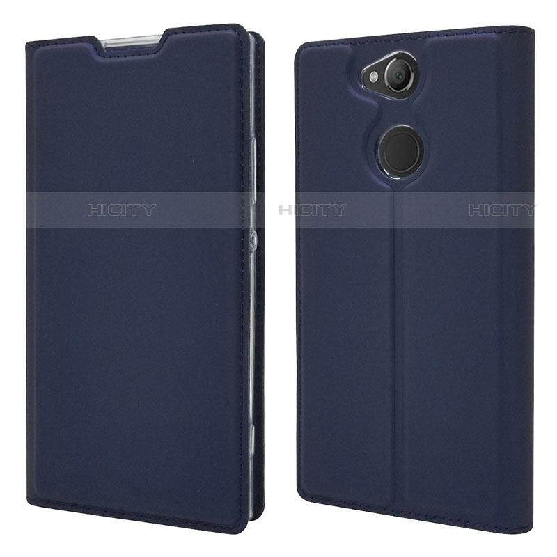 Funda de Cuero Cartera con Soporte Carcasa para Sony Xperia XA2 Plus Azul