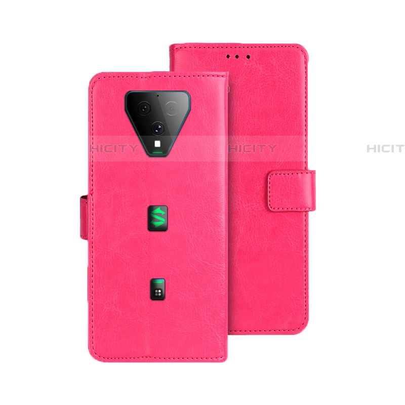 Funda de Cuero Cartera con Soporte Carcasa para Xiaomi Black Shark 3 Pro Rosa Roja
