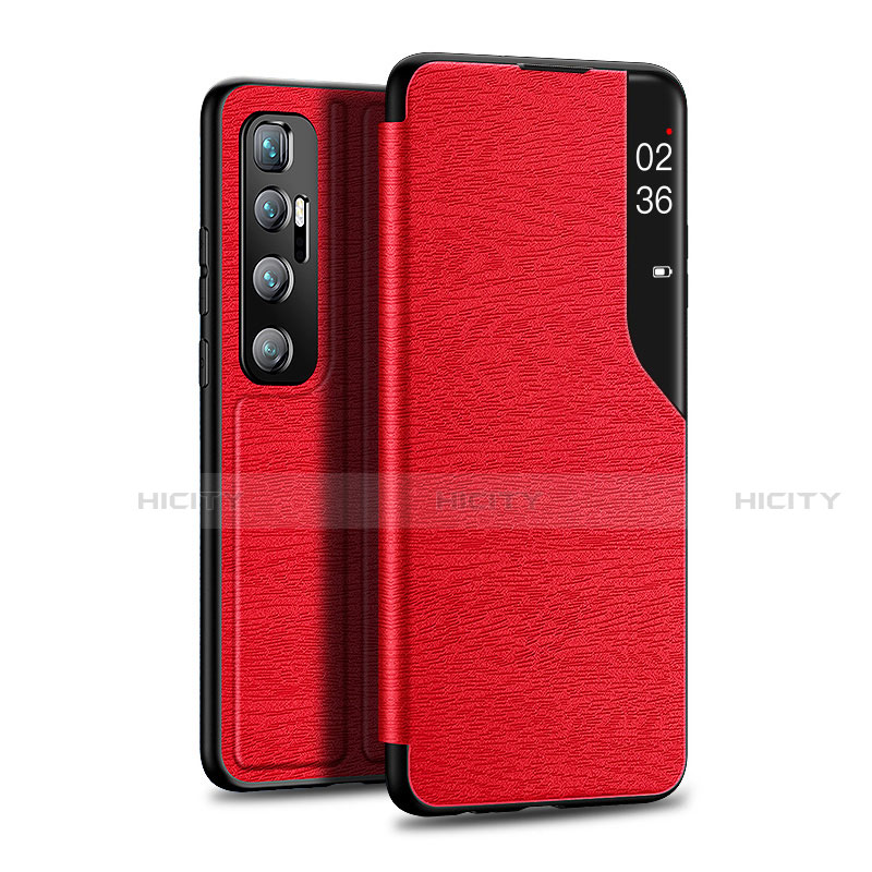 Funda de Cuero Cartera con Soporte Carcasa para Xiaomi Mi 10 Ultra Rojo