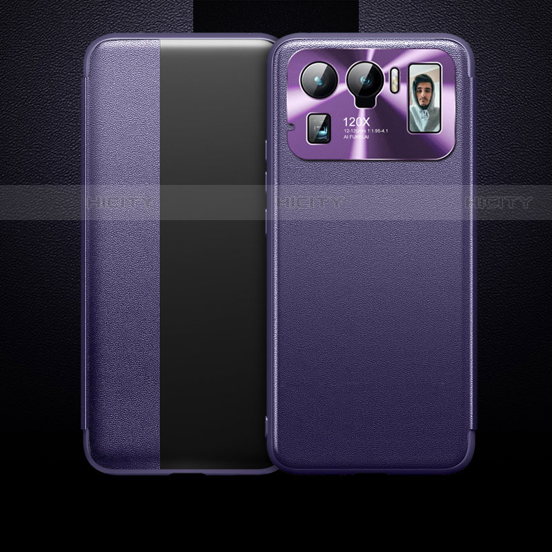 Funda de Cuero Cartera con Soporte Carcasa para Xiaomi Mi 11 Ultra 5G Morado