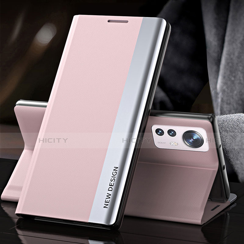 Funda de Cuero Cartera con Soporte Carcasa para Xiaomi Mi 12 5G Rosa