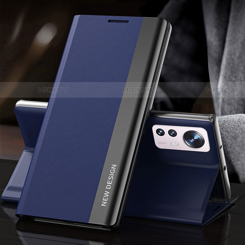 Funda de Cuero Cartera con Soporte Carcasa para Xiaomi Mi 12 Pro 5G Azul