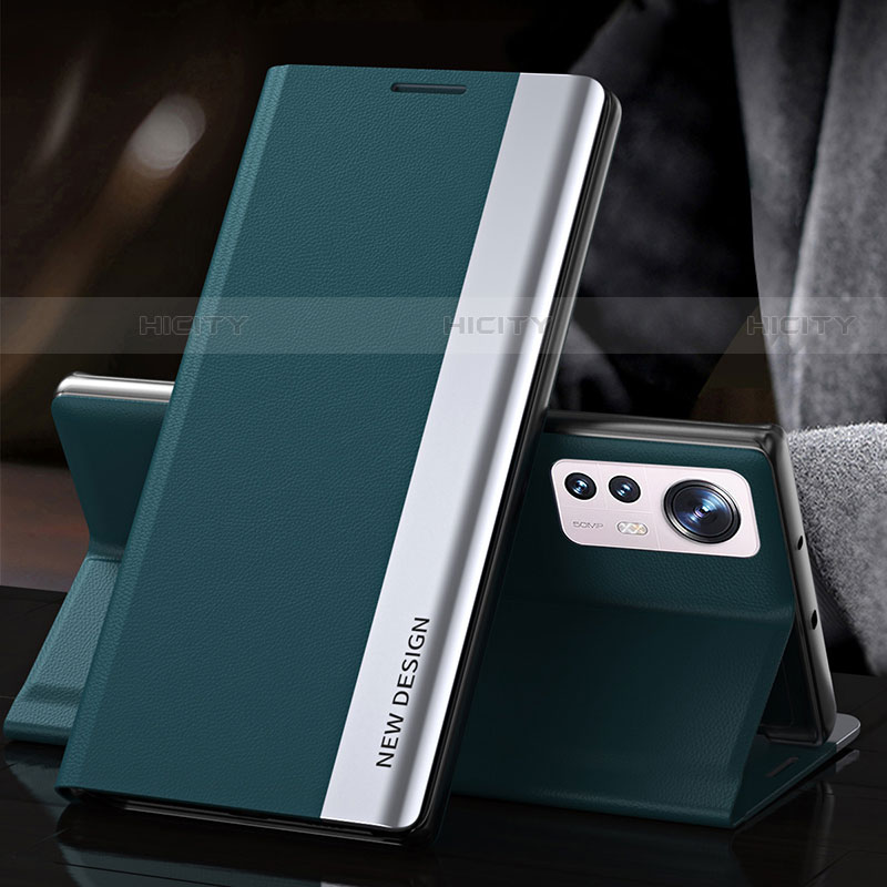 Funda de Cuero Cartera con Soporte Carcasa para Xiaomi Mi 12 Pro 5G Verde