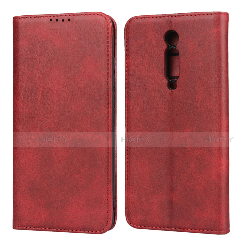 Funda de Cuero Cartera con Soporte Carcasa para Xiaomi Mi 9T Rojo