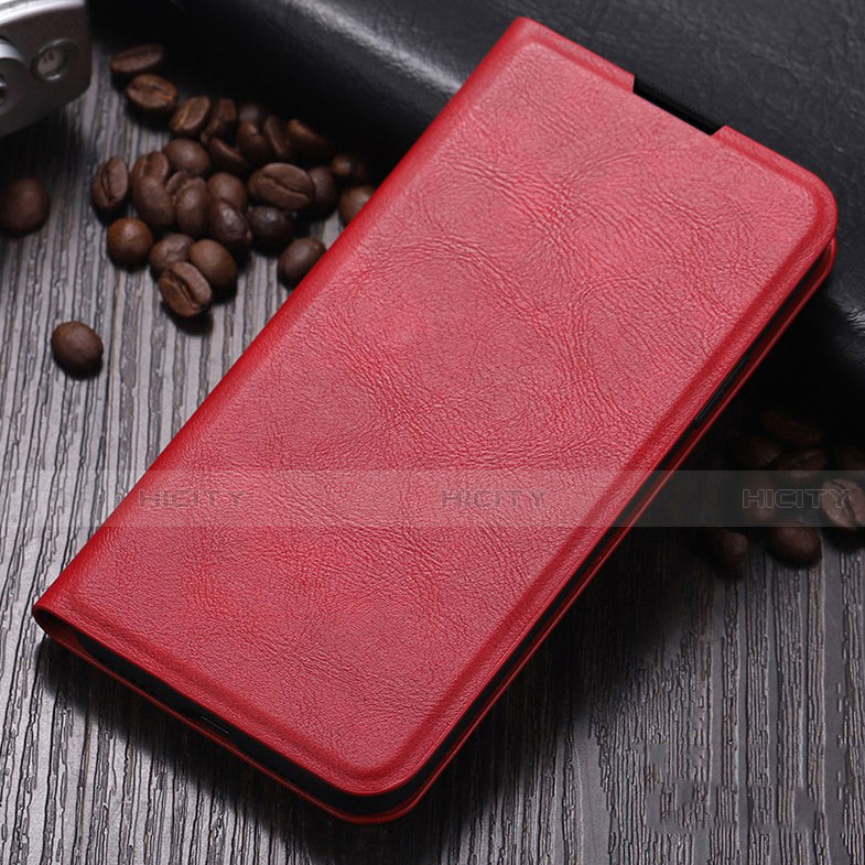 Funda de Cuero Cartera con Soporte Carcasa para Xiaomi Mi Note 10 Pro Rojo