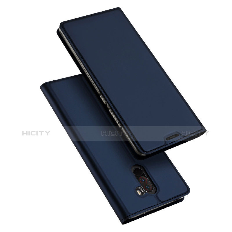 Funda de Cuero Cartera con Soporte Carcasa para Xiaomi Pocophone F1 Azul