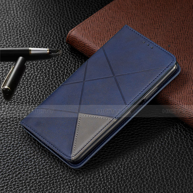Funda de Cuero Cartera con Soporte Carcasa para Xiaomi Redmi 10X Pro 5G Azul