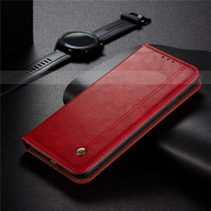Funda de Cuero Cartera con Soporte Carcasa para Xiaomi Redmi 9C Rojo