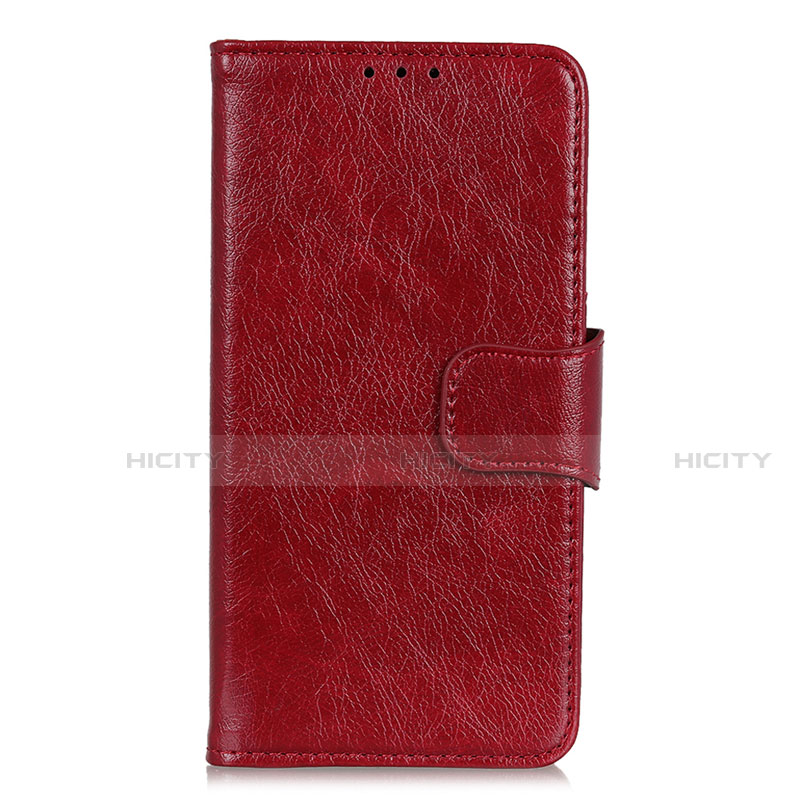 Funda de Cuero Cartera con Soporte Carcasa para Xiaomi Redmi Note 9 Pro Rojo Rosa