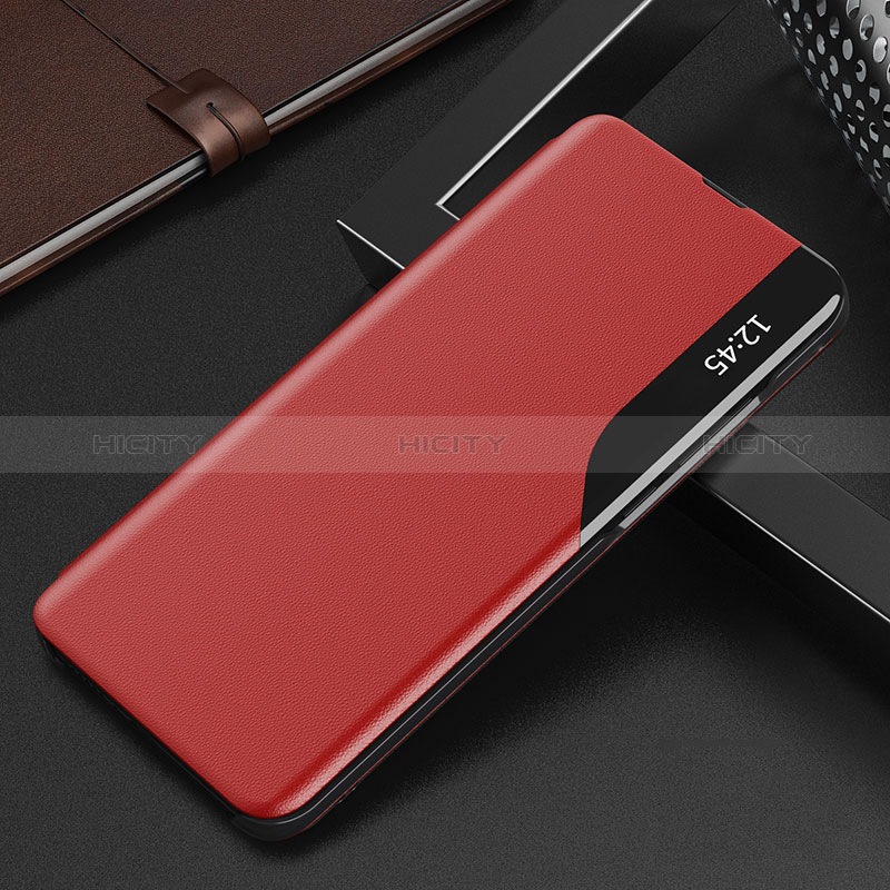 Funda de Cuero Cartera con Soporte Carcasa Q02H para Xiaomi Poco X3 Rojo