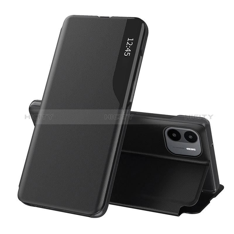 Funda de Cuero Cartera con Soporte Carcasa Q02H para Xiaomi Redmi A1 Negro