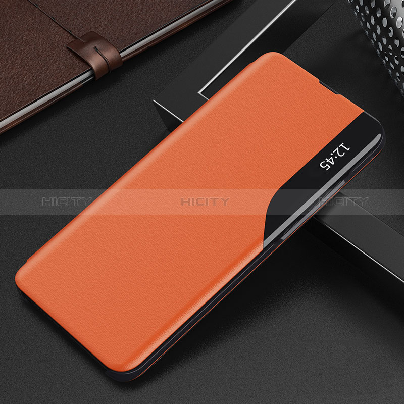 Funda de Cuero Cartera con Soporte Carcasa Q03H para Xiaomi Redmi Note 10 4G Naranja