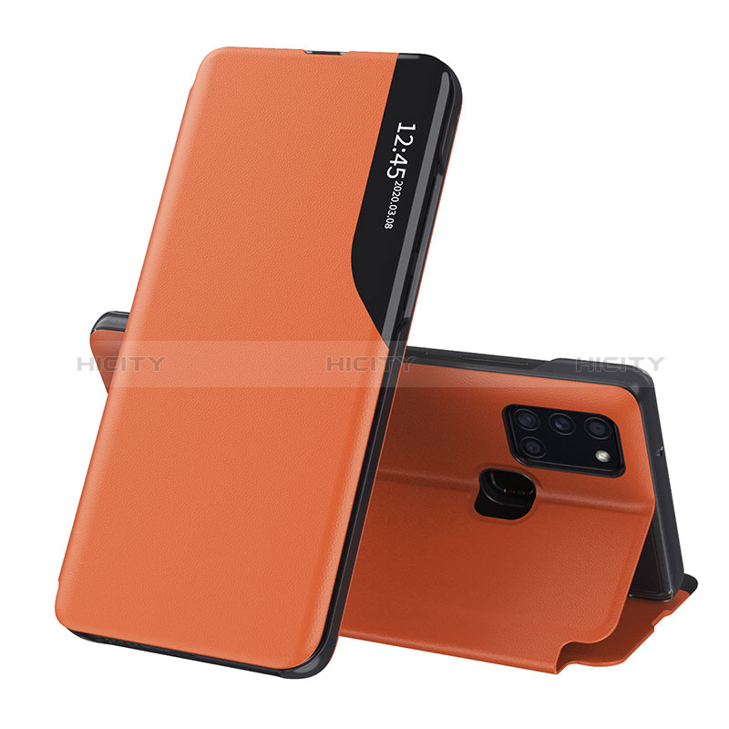 Funda de Cuero Cartera con Soporte Carcasa QH1 para Samsung Galaxy A21s