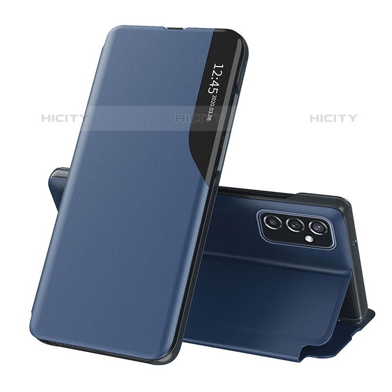 Funda de Cuero Cartera con Soporte Carcasa QH1 para Samsung Galaxy M52 5G Azul