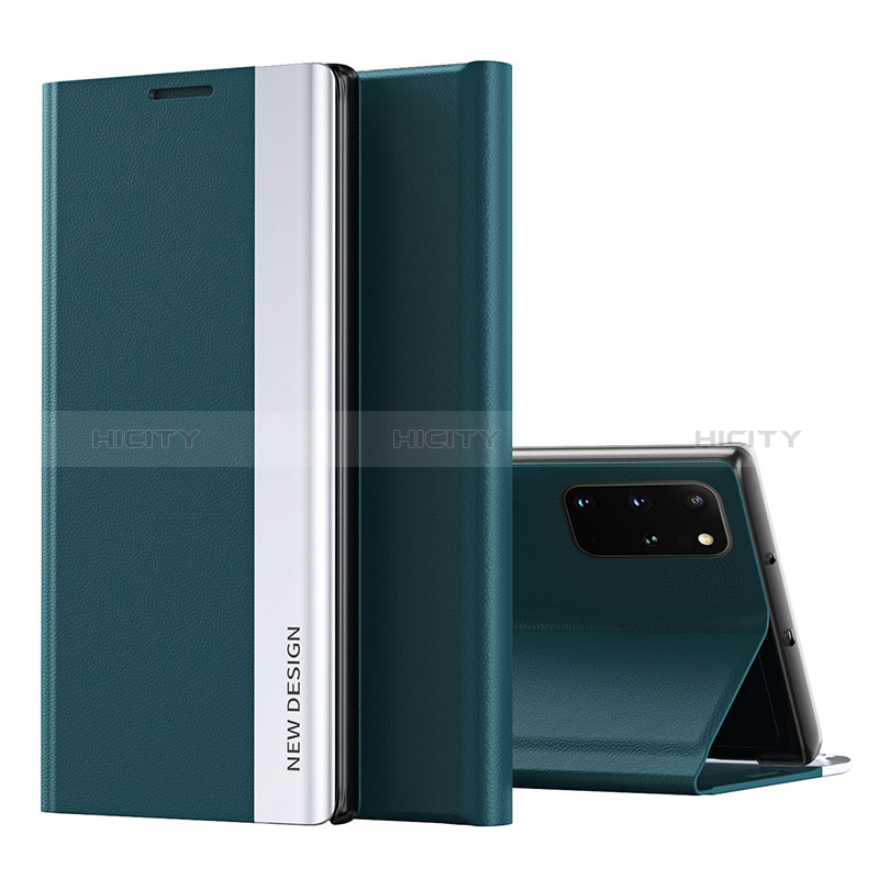Funda de Cuero Cartera con Soporte Carcasa QH1 para Samsung Galaxy S20 Plus Verde