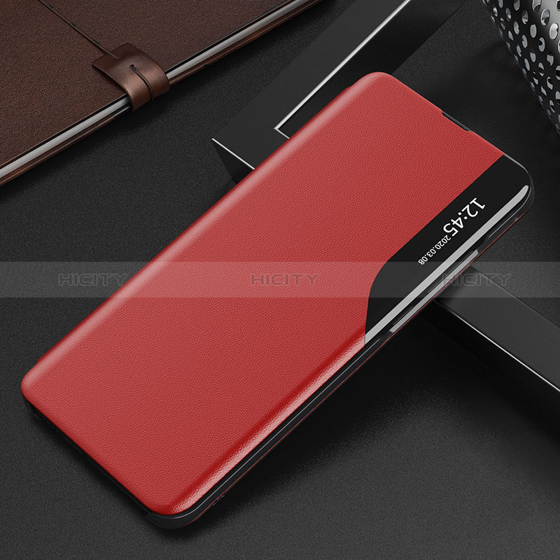 Funda de Cuero Cartera con Soporte Carcasa QH2 para Samsung Galaxy A20 Rojo