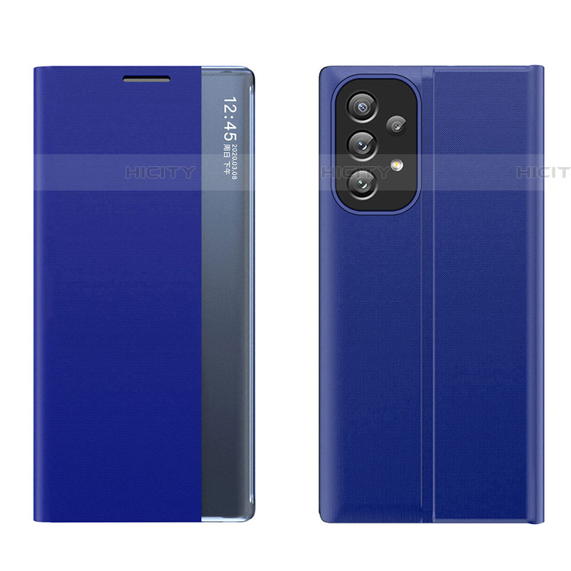 Funda de Cuero Cartera con Soporte Carcasa QH2 para Samsung Galaxy A73 5G Azul