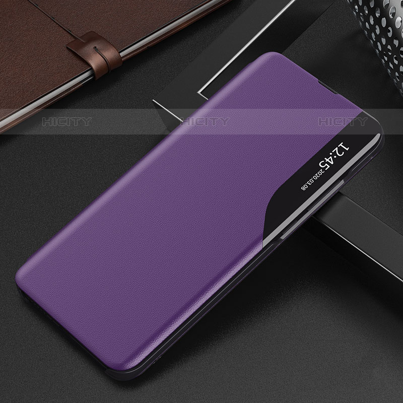 Funda de Cuero Cartera con Soporte Carcasa QH3 para Samsung Galaxy M52 5G Morado